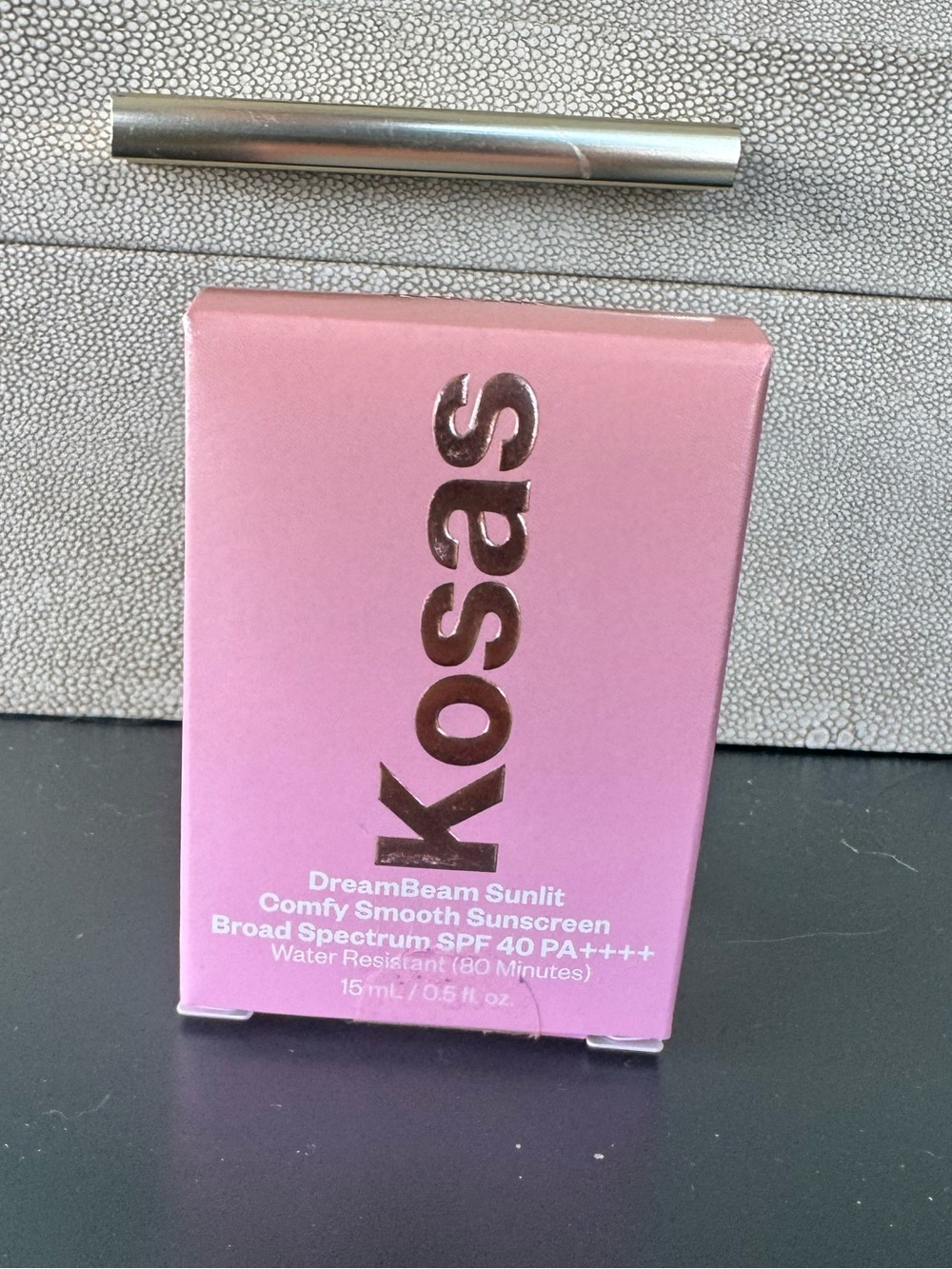 Kosas DreamBeam Sunlit Sunscreen in Pink Box